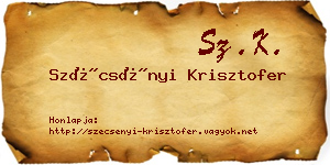 Szécsényi Krisztofer névjegykártya